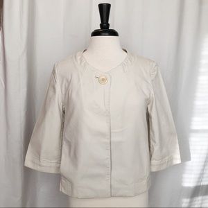Talbots Cream Capelet Jacket With Pockets